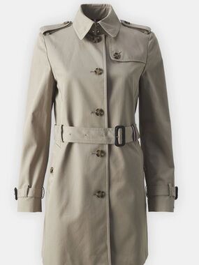 Tommy Hilfiger Stone Beige Trench Coat with Belt